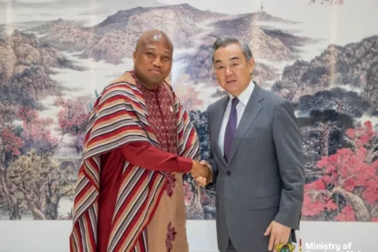 Okudzeto Ablakwa with Chinese ambassador