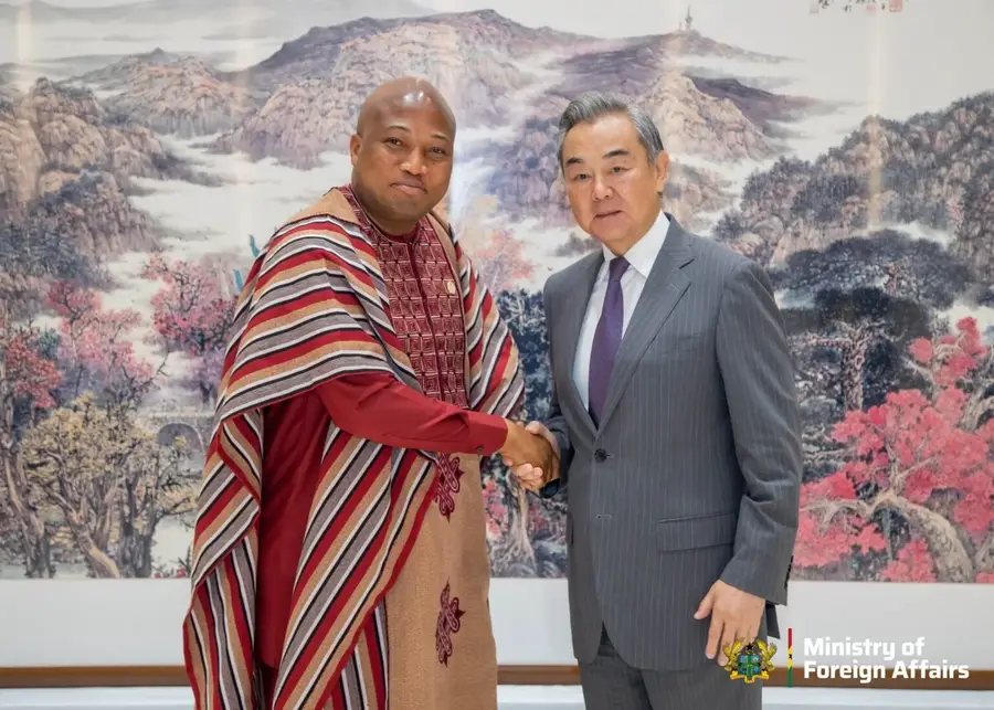 Okudzeto Ablakwa with Chinese ambassador